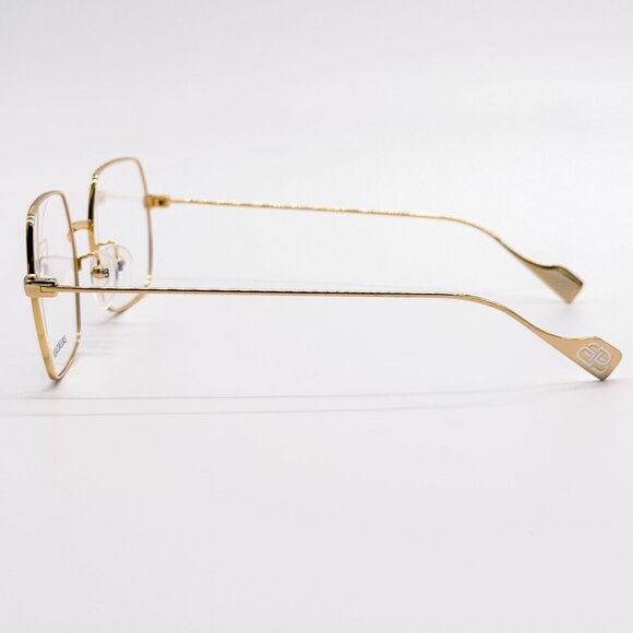 NEW BALENCIAGA EYEGLASSES BB0090O 003 SQUARE GOLD WOMEN EYEWEAR BALENCIAGA - Picture 6 of 9